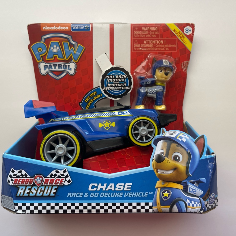 Paw Patrol Chase Race & Go Vehicle - Blue and Red